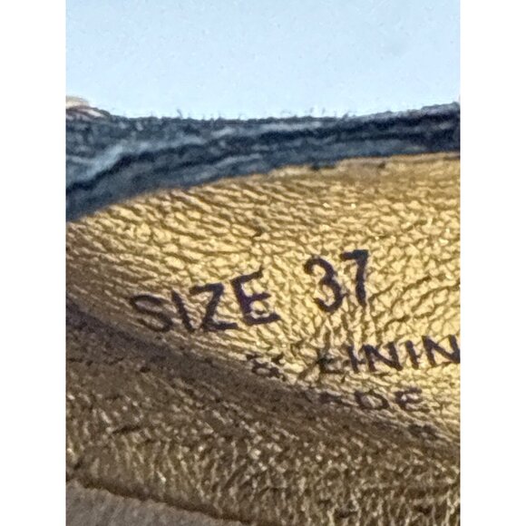 Alegria Womens Leather Mary Jane slip on Tuscany Leopard Gold Stripe Shoes sz 37 - Picture 7 of 7